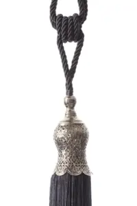 Moroccan Silver Fez Curtain Tieback 4116
