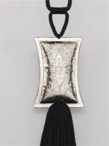 Moroccan Silver Rectangle Curtain Tieback 7060