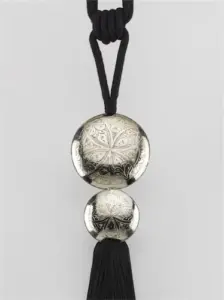 Moroccan Silver Double Disc Curtain Tieback 7964